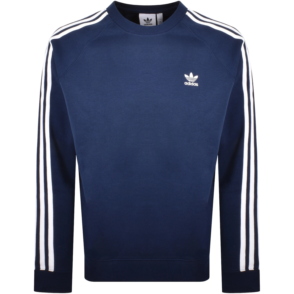 Adidas Originals Three Stripe Sweatshirt Navy